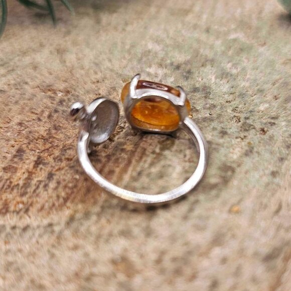 Nature Golden Healer Cute Pig Open Ring - Picture 3 of 10